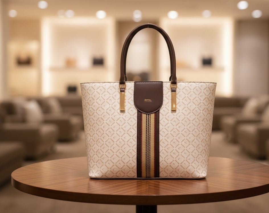 Bolso tote de monograma real